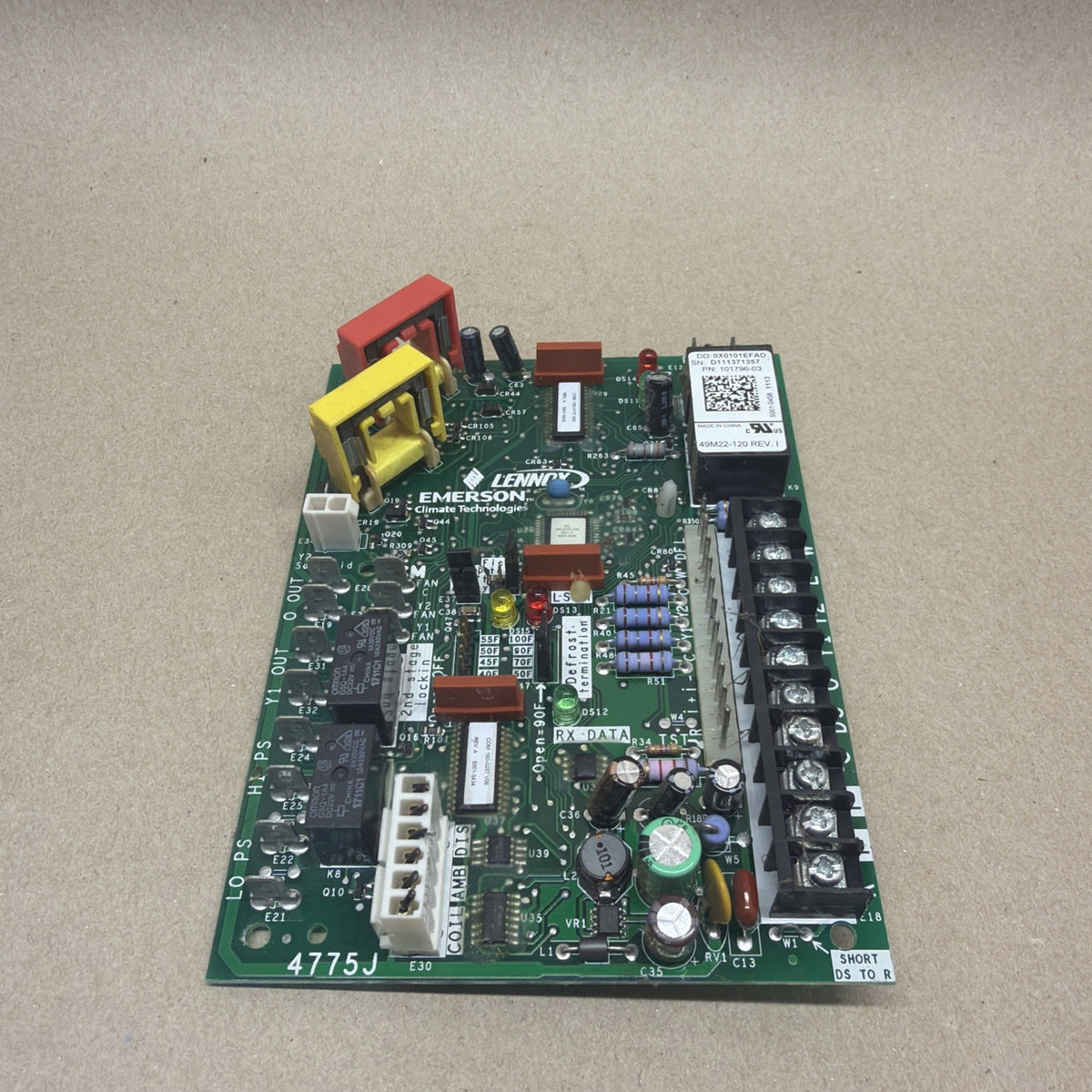 ✅ LENNNOX EMERSON 101796-03, 49M22-120, 0X0101EFAD, FURNACE CONTROL BOARD
