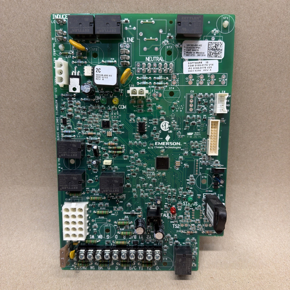 🔥🔥 Goodman EMERSON D343387P01 Furnace Control Circuit Board 50C68-495-02