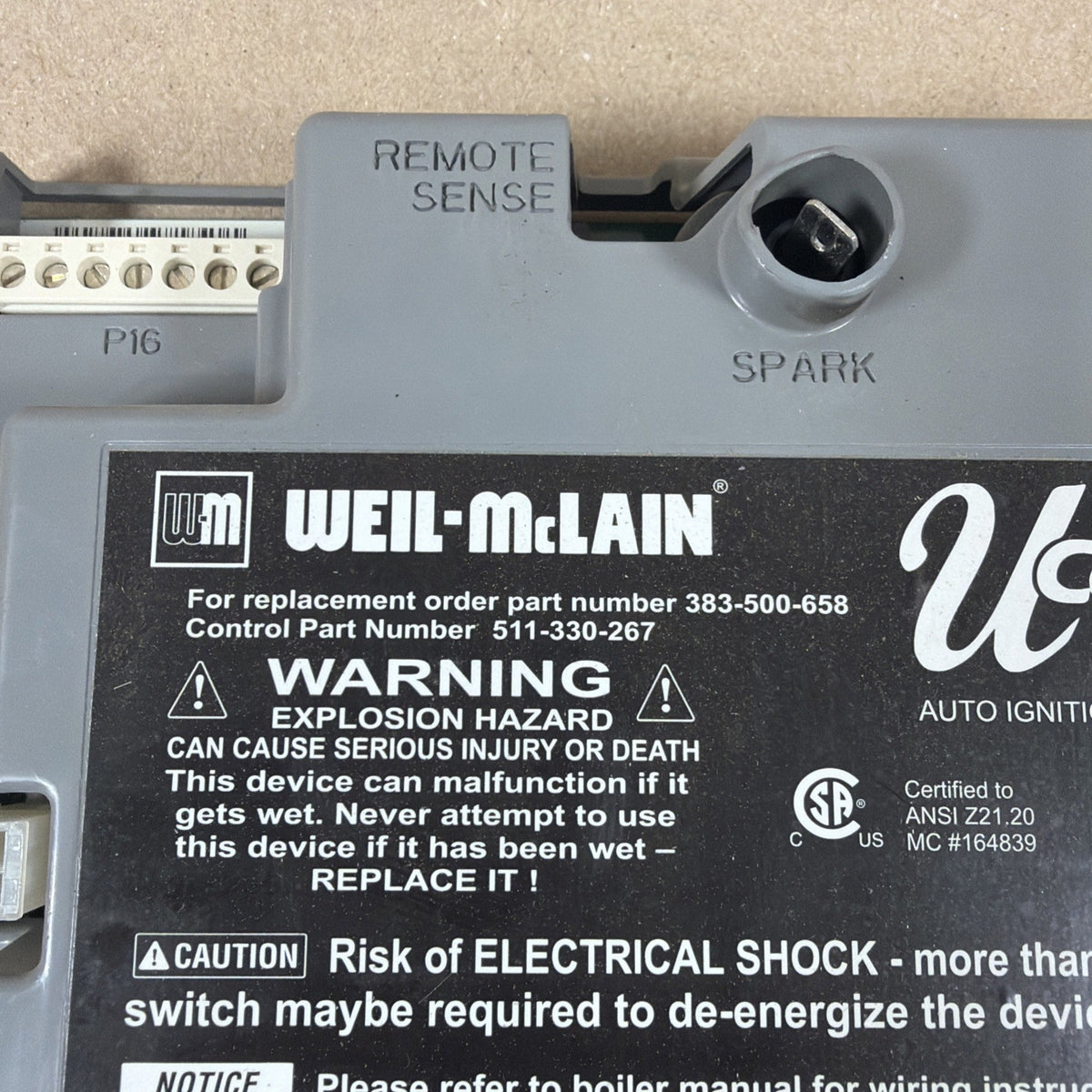 TESTED🔥 Weil-McLain 383-500-658 U-Control Module Spark Board 511-330-267