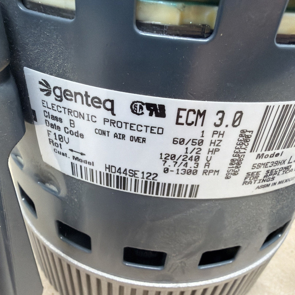 TESTED✅ GENTEQ ECM 3.0 HD44SE122 Blower Motor 5SME39HXL3020 1/2HP GC08