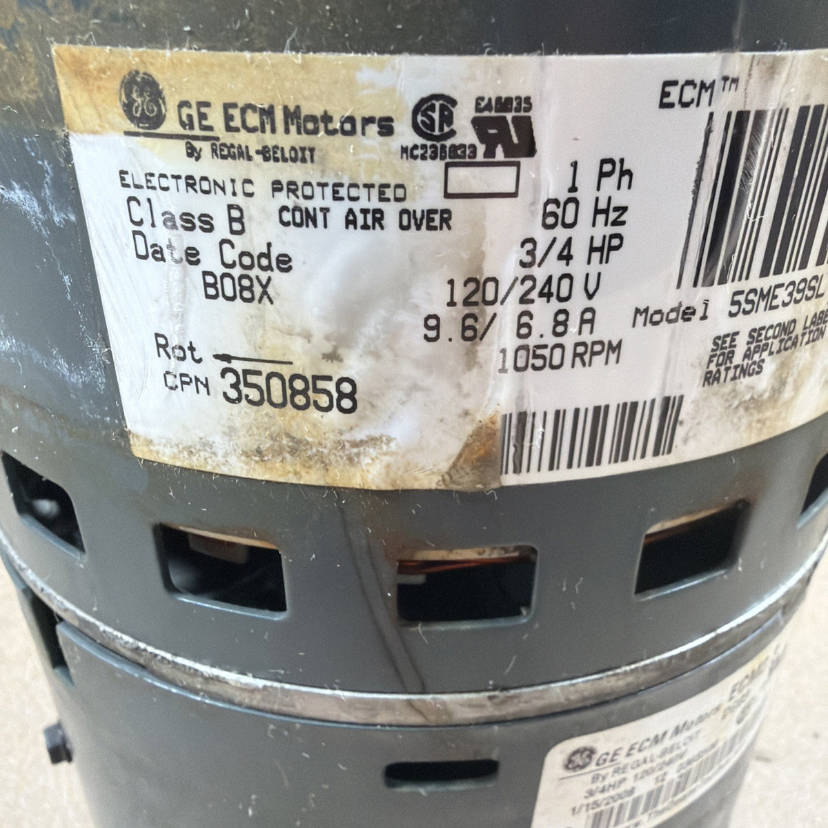 🔥 Trane 5SME39SL0661 3/4HP ECM 2.3 DG03 Genteq Furnace Blower Motor CCW
