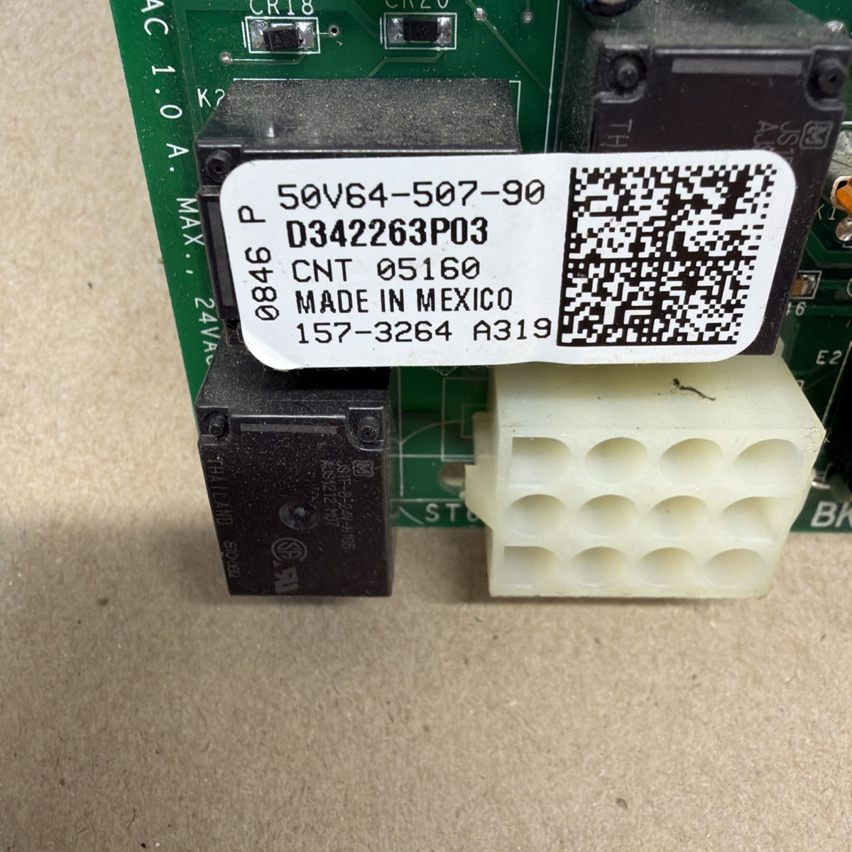 TESTED✅  Emerson 50V64-507-90 Furnace Control Board TRANE D342263P03 CNT 05160