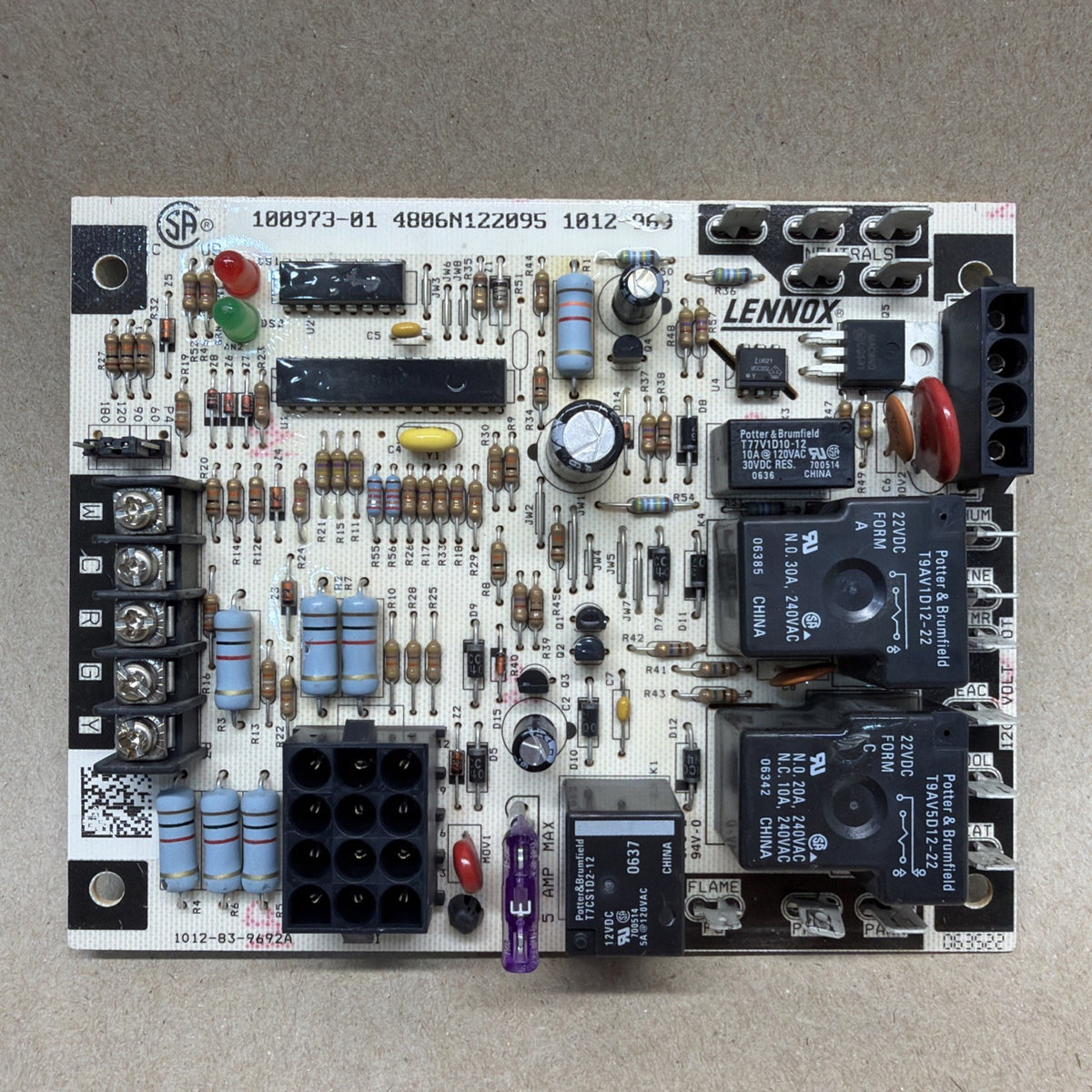 TESTED✅ LENNOX CONTROL Circuit BOARD 100973-01   1012-969 1012-83-9692A