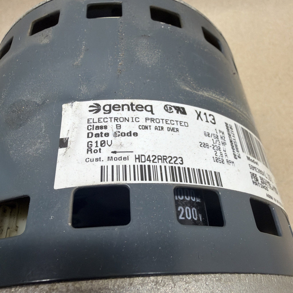 TESTED🔥 GENTEQ X13 ECM BLOWER MOTOR 5SME39DXL161 1/3HP 430482 FM20 X13