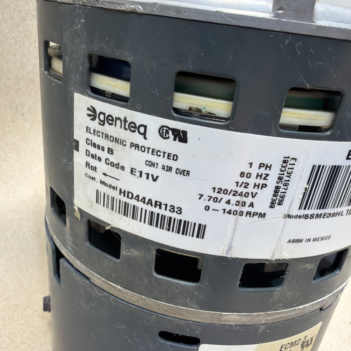 TESTED🔥 ECM 1/2HP Blower Motor GE 5SME39HL1053 120/230V CCW CN04 HD44AR133
