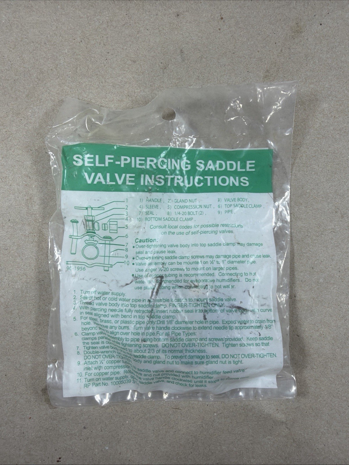 NEW🔥🔥. (LOT OF 5).   90-1956 Self Piercing Saddle Valve
