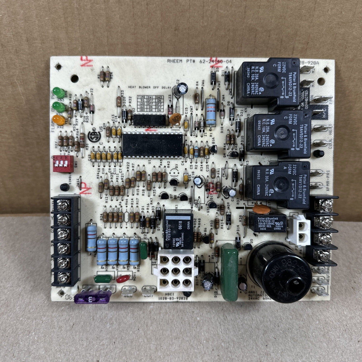 🔥 RHEEM RUDD 1028-83-9282B FURNACE CONTROL CIRCUIT BOARD 62-24140-04 1028-928