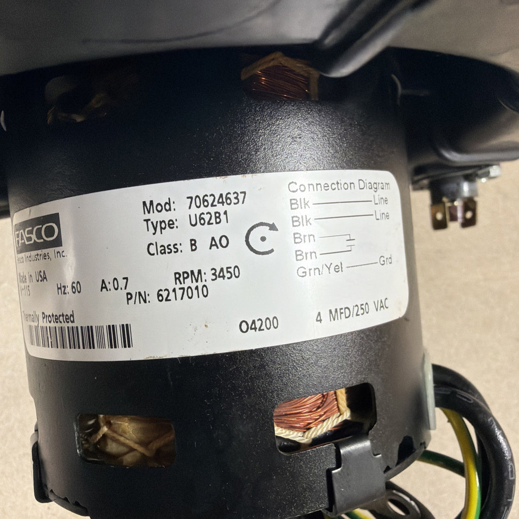 TESTED🔥 Nordyne Inducer Blower Assembly Fasco 70624637 Nordyne 6217010 (C12)