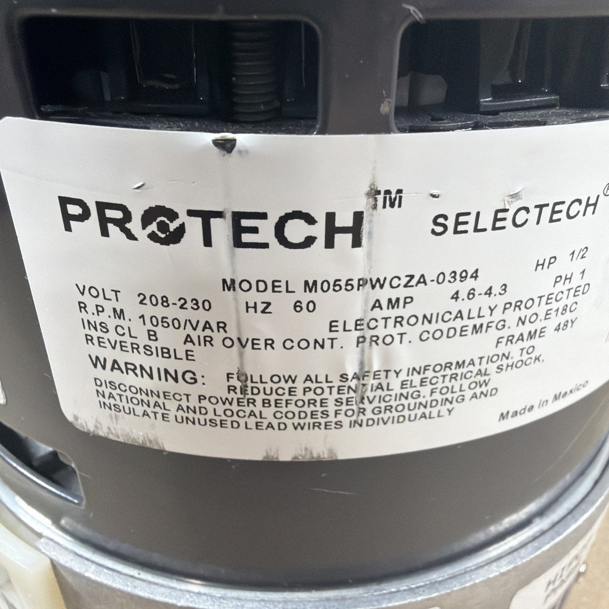 🔥🔥 Protech SELECTECH 1/2hp M055PWCZA-0394 Motor  Module 1/2 Hp 51-104359-00