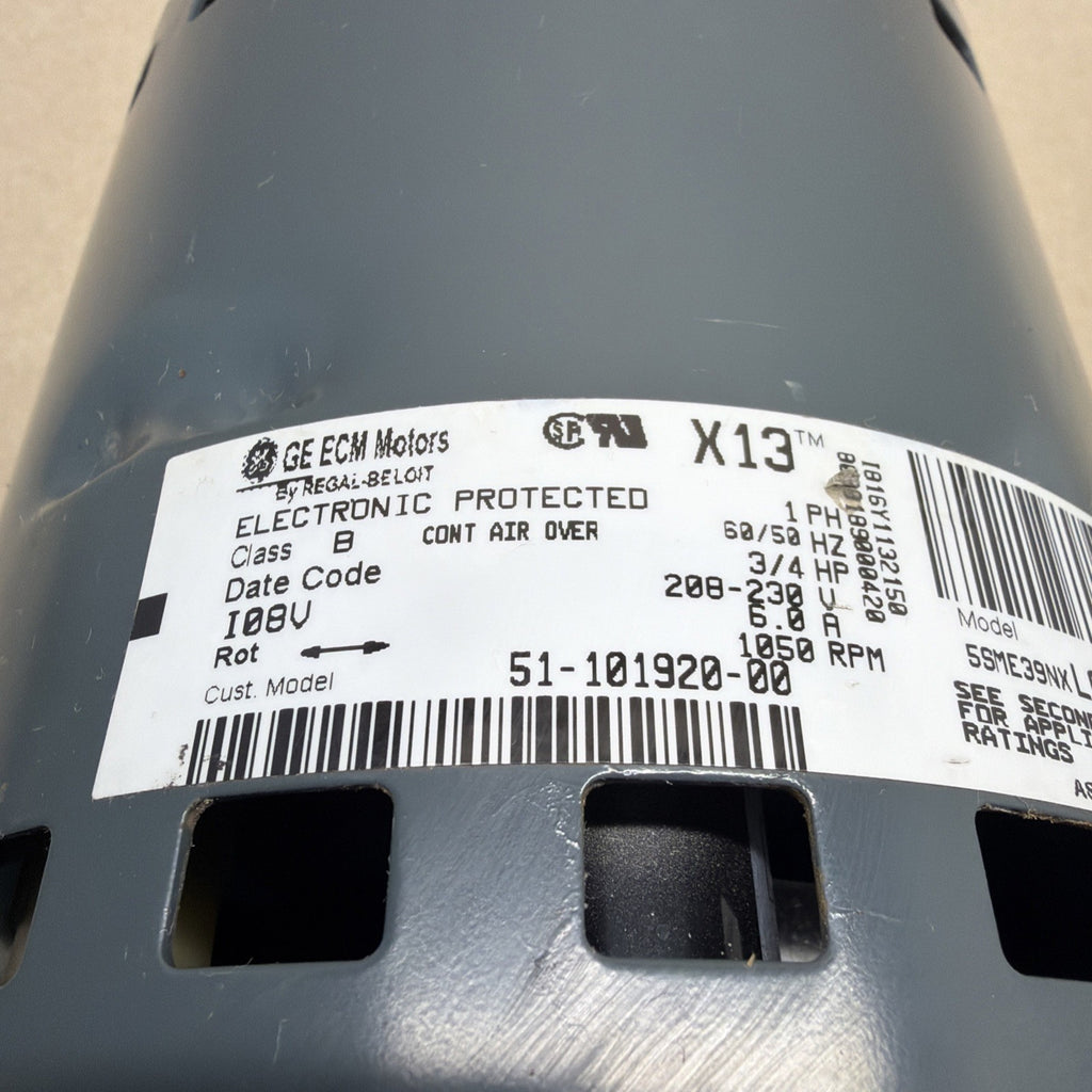 TESTED🔥 Genteq 3/4HP 230V Blower Motor 5SME39NXL027A 51-101920-02R-03 FM18
