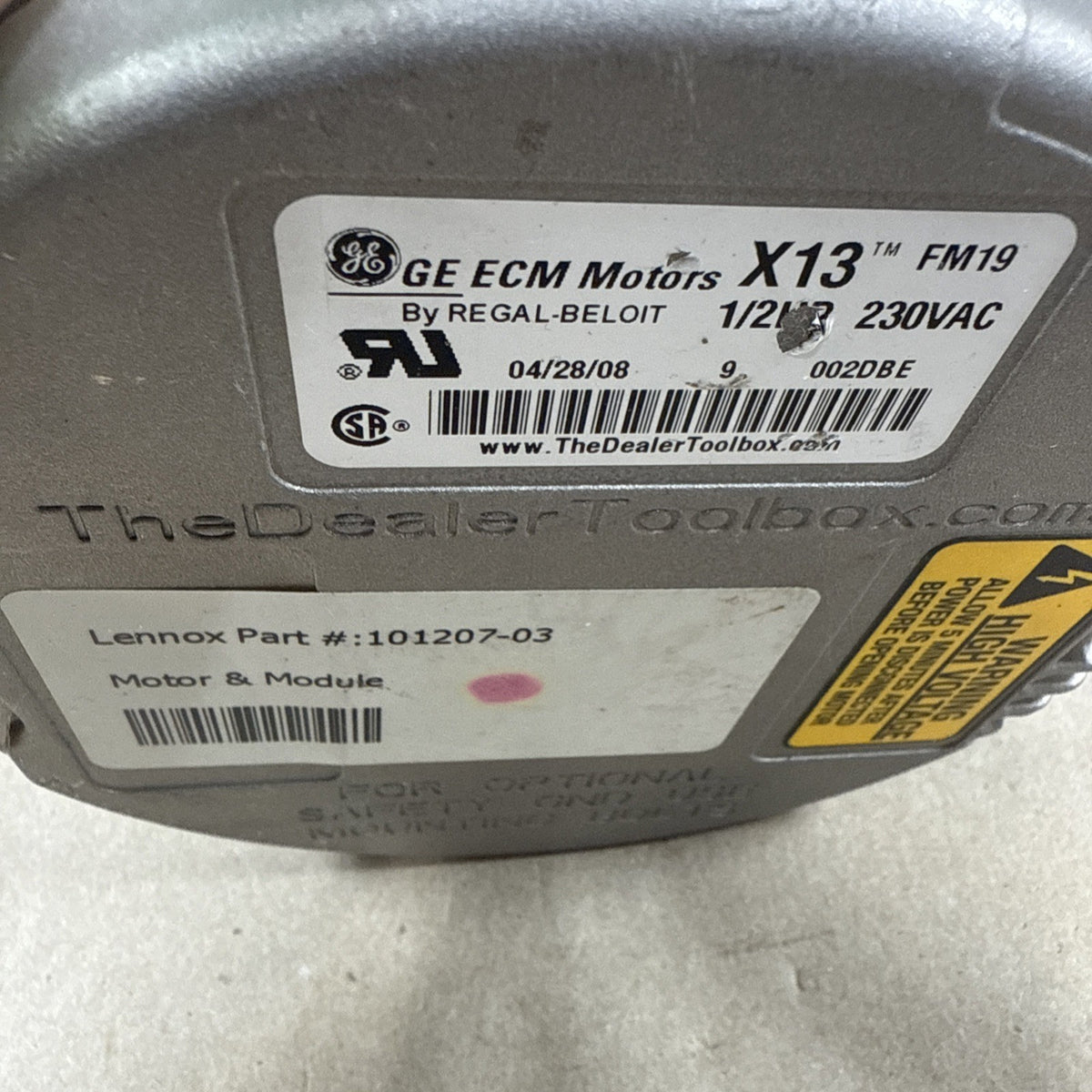 TESTED GE Genteq ECM X13 1/2 HP Blower Motor 5SME39HXL015A 101207-03 FM19 (#8)