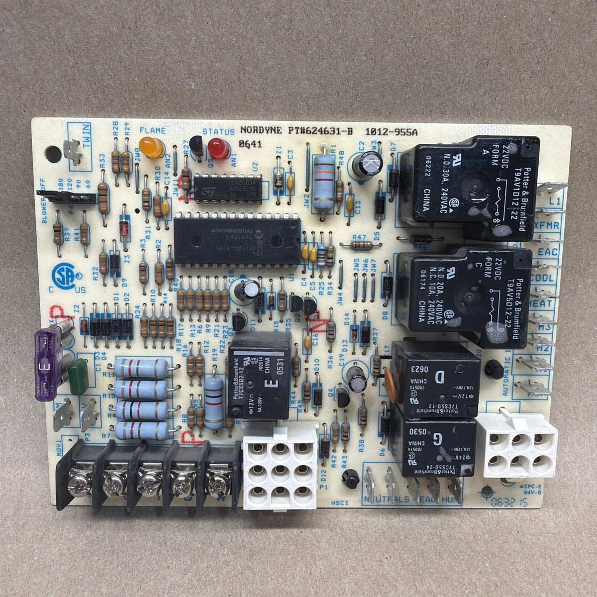 TESTED🔥 OEM Nordyne Kelvinator 624631-B Control Board 1012-955A 1012-83-9556A