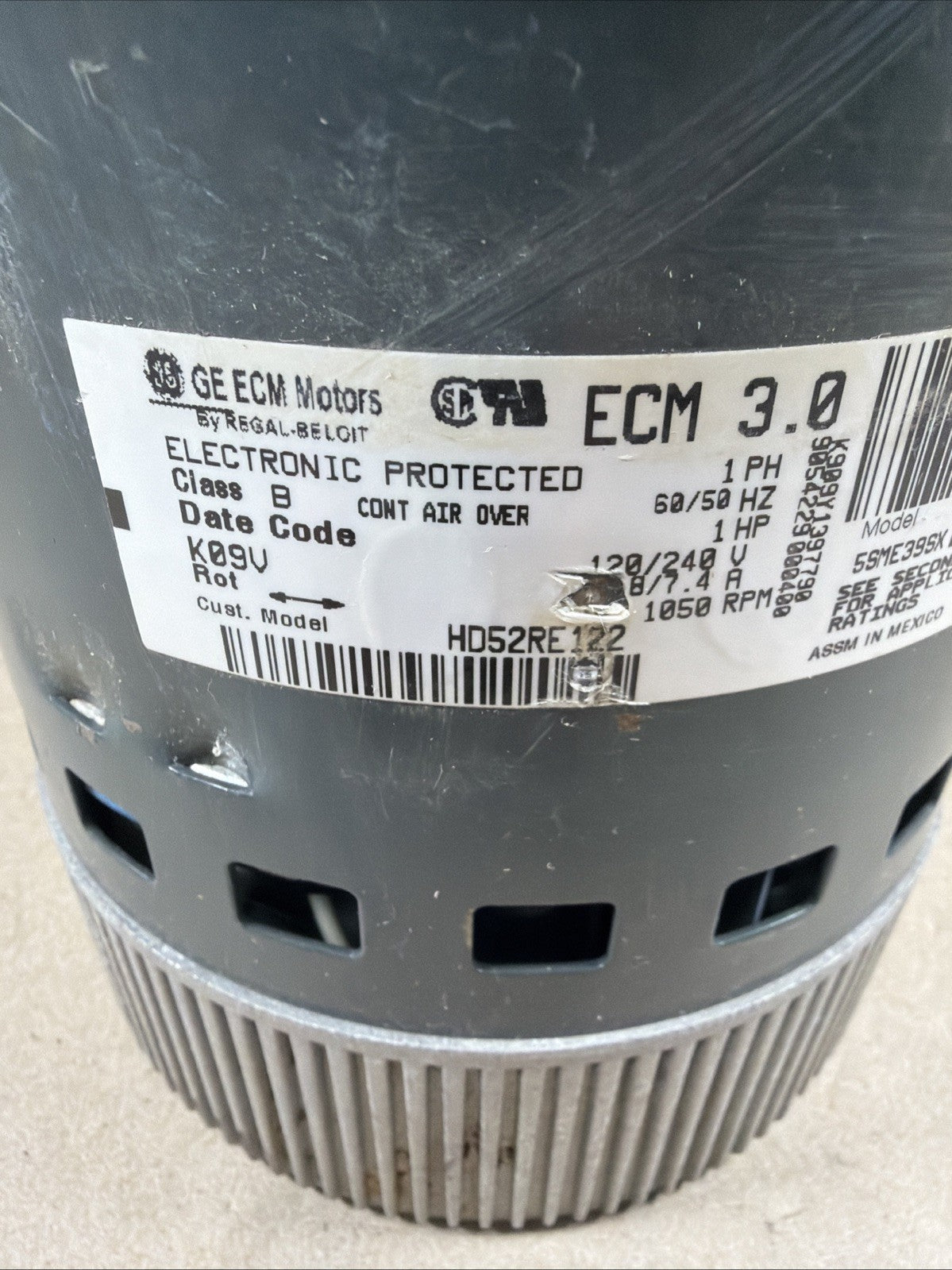 🔥 Genteq ECM 3.0 HD52RE122 Blower Motor 5SME39SXL3008A. GC07  3.0.  1HP. (N10)