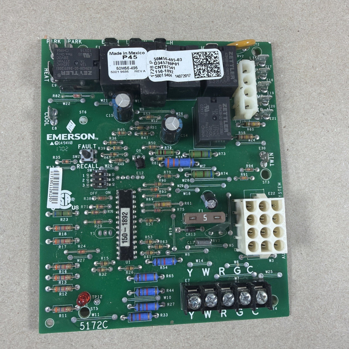 TESTED🔥. 50M56-495-04 Trane Furnace Control Board 50M56-495 D345780P01