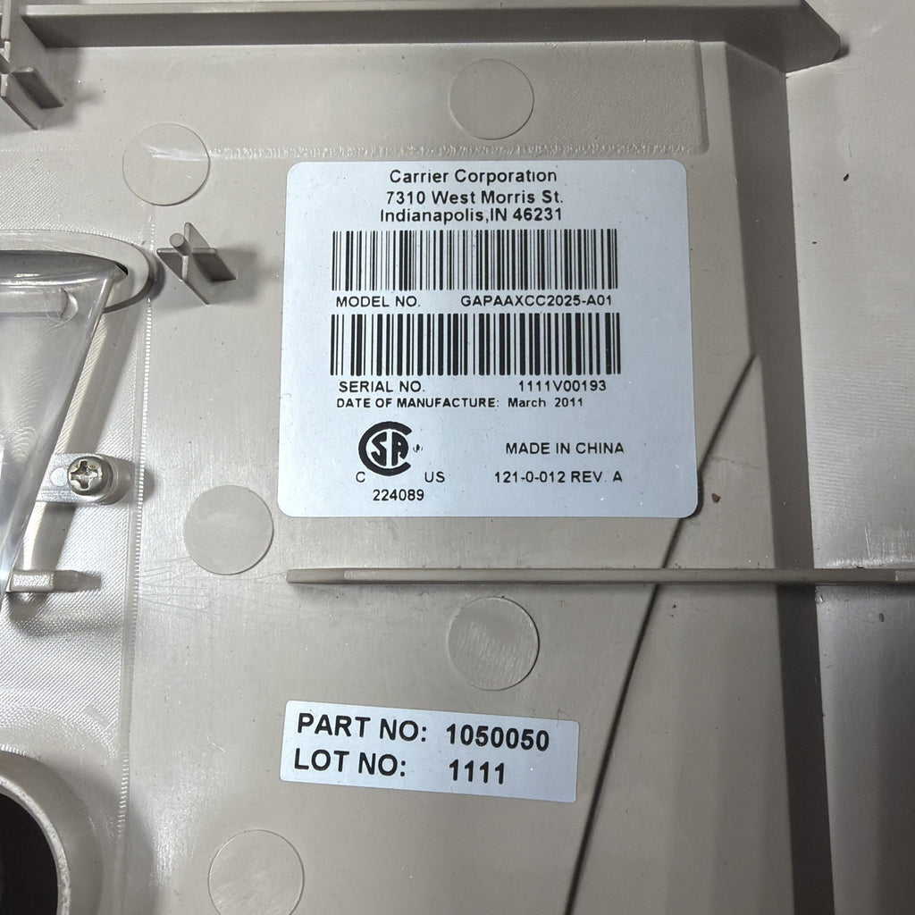 Furnace Air Purifier Filter EAC Bryant Carrier 1050050.  GAPAAXCC2025-A01.  120V