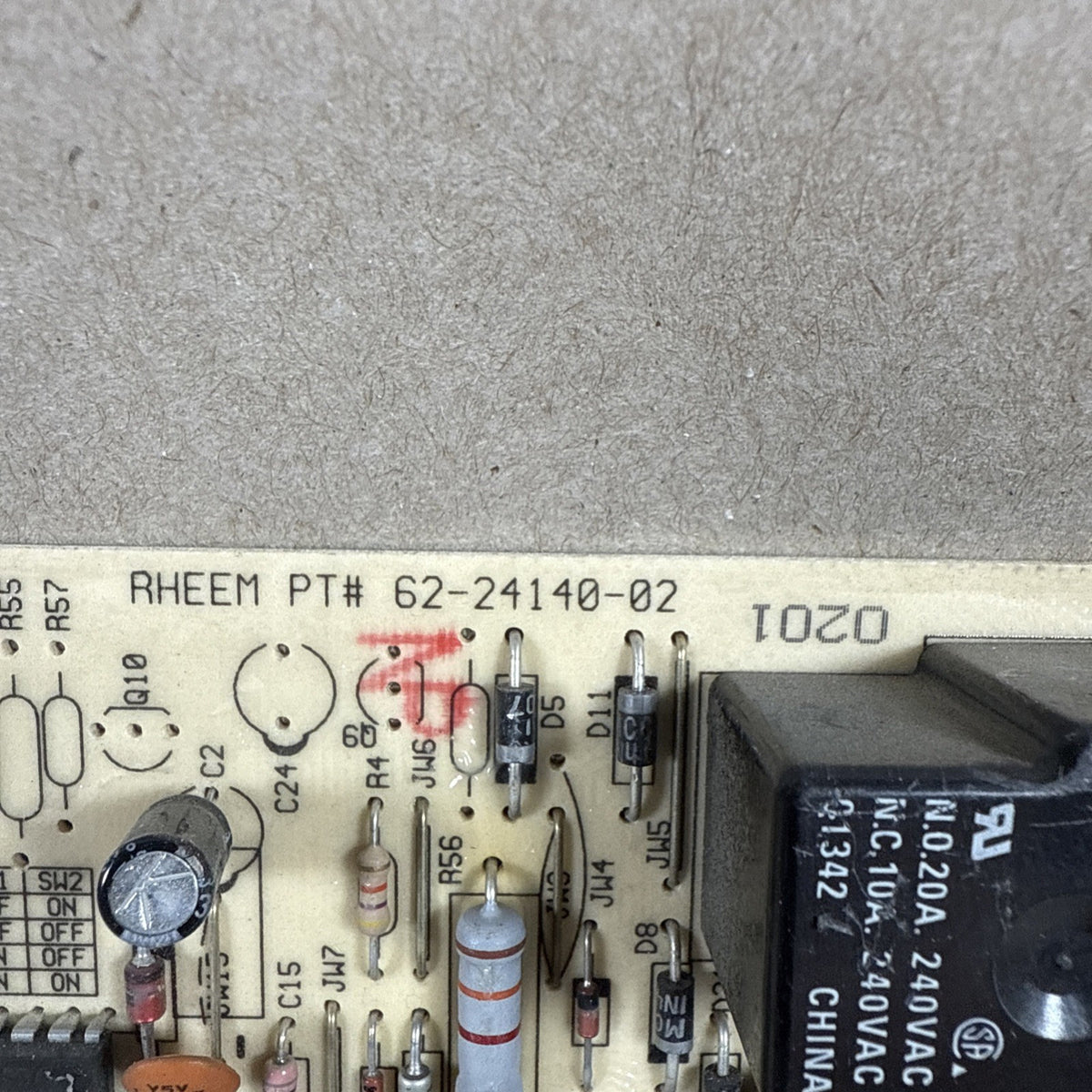 RHEEM RUDD 1028-83-928C FURNACE CONTROL CIRCUIT BOARD 62-24140-02 1028-928 (A6)