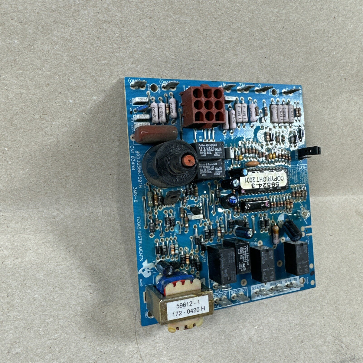 CNT 03456 / 59612-1  / X13650873010 Control Circuit Board HVAC.  59524-3. (E51)