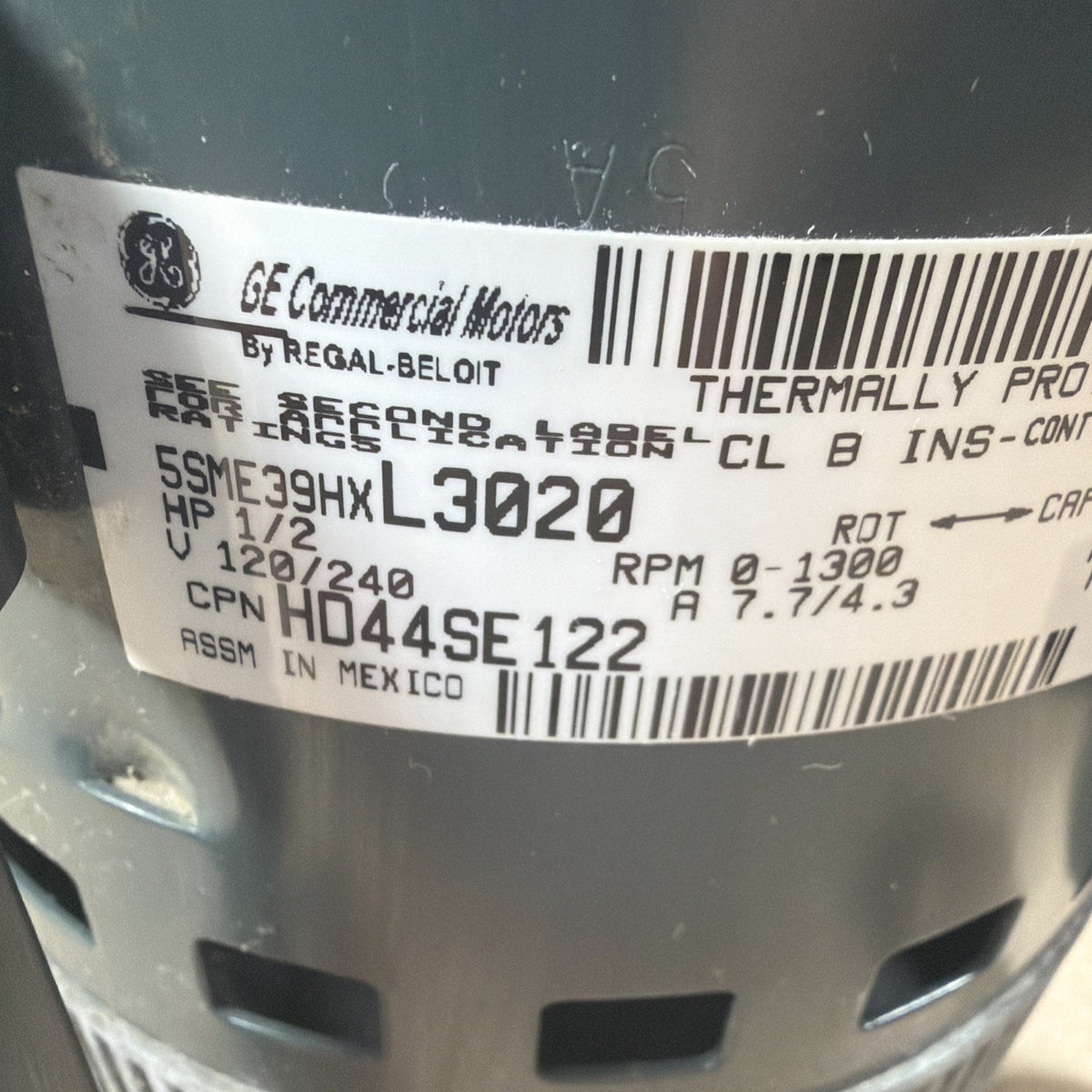 ✅ GENTEQ ECM 3.0 HD44SE122 Blower Motor 5SME39HXL3020 1/2HP GC08