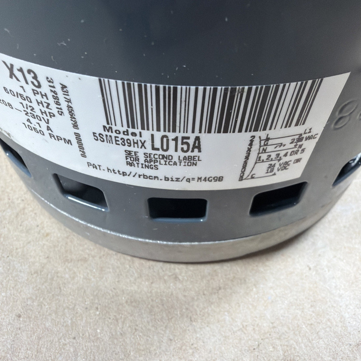 TESTED🔥 GE Genteq ECM X13 1/2 HP Blower Motor 5SME39HXL015A 430483 FM19