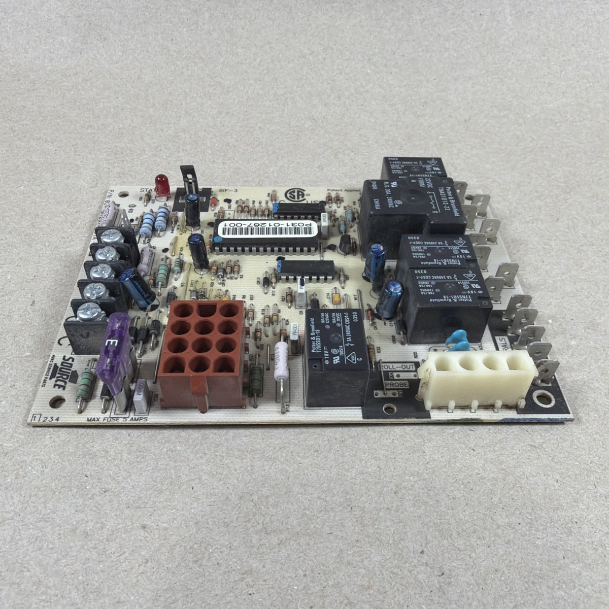 🔥 York Coleman P031-01267-001 Furnace Circuit Board SOURCE1 031-01267-001A