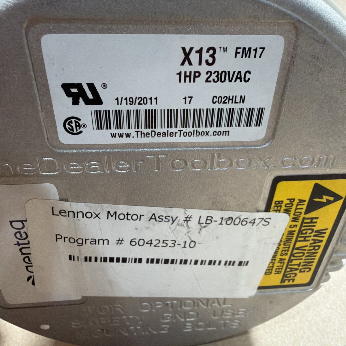 TESTED🔥🔥 5SME39SXL013A GE Genteq Blower Motor ECM FM17 230VAC  X13 1 HP