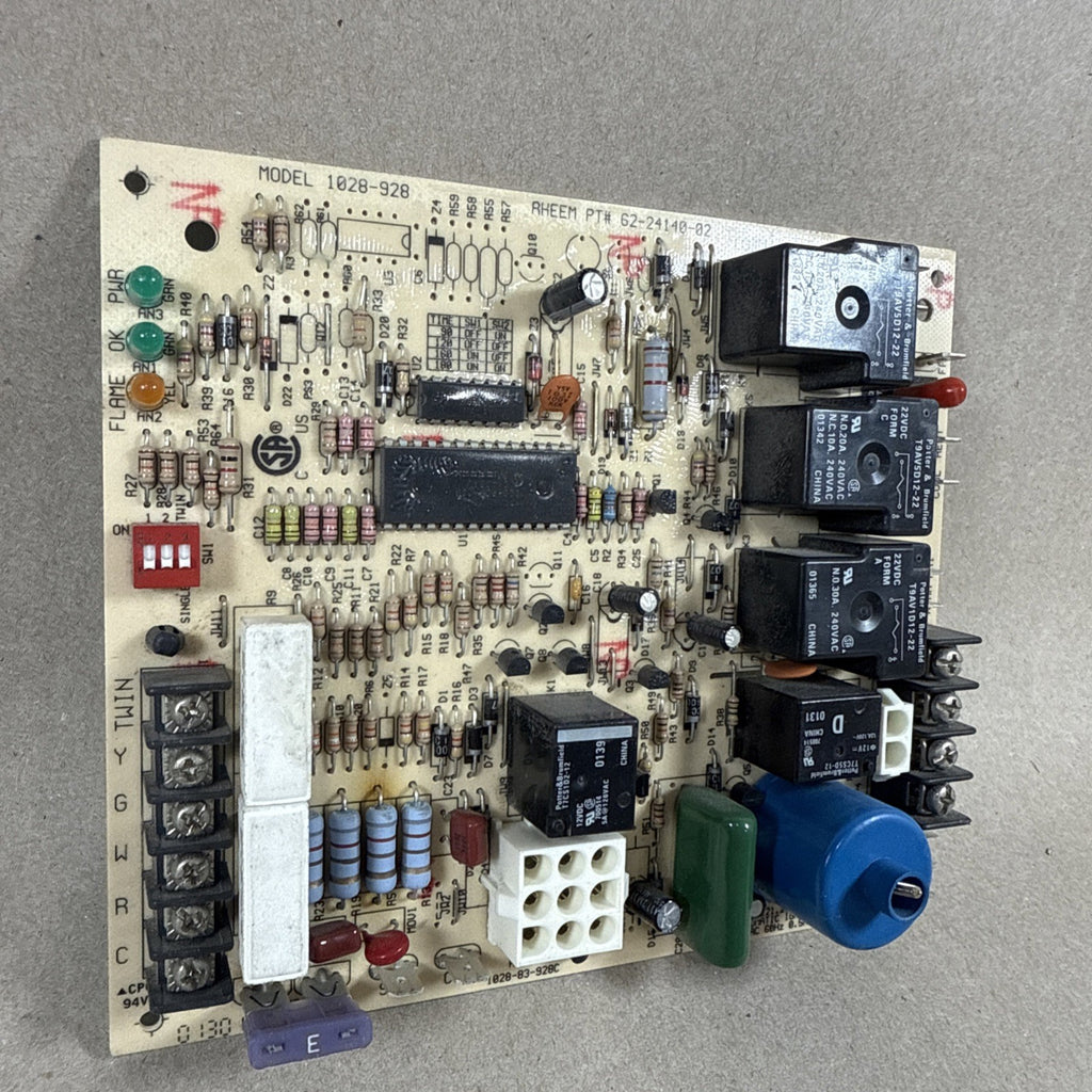 RHEEM RUDD 1028-83-928C FURNACE CONTROL CIRCUIT BOARD 62-24140-02 1028-928 (A6)