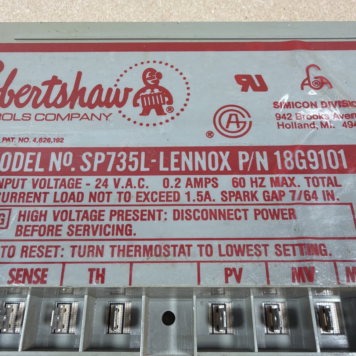 ✅ Robertshaw LENNOX 18G9101 Igniter Control Board Ignition Module SP735L