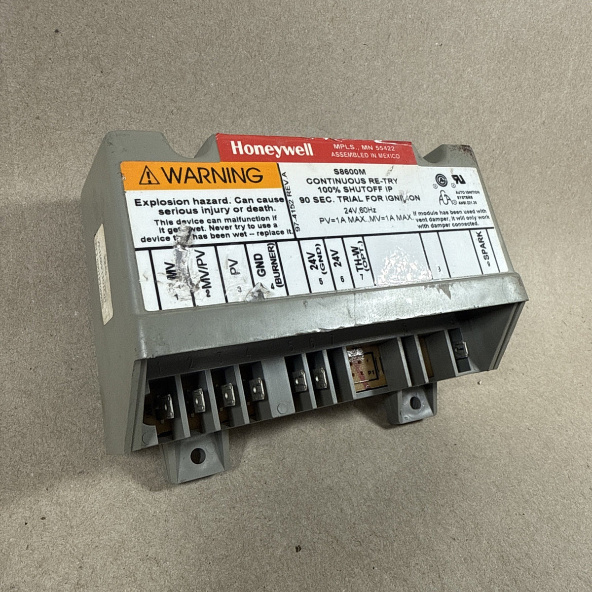 TESTED🔥Honeywell S8600M1005 1Ignition Control Module HQ1011449HW S8600M