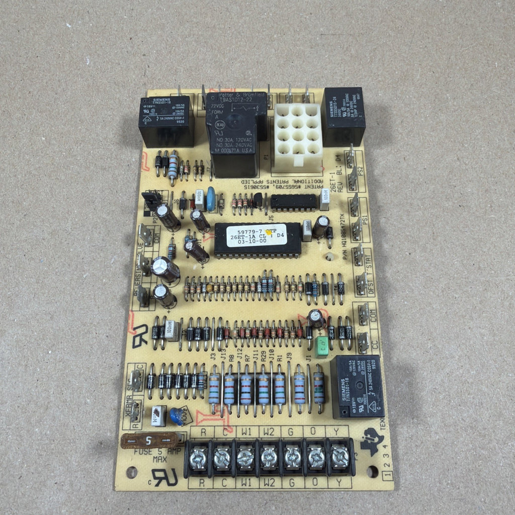 🔥 York Luxaire Coleman HQ1085472TX Furnace Control Board 59779-7.    26ET-1A