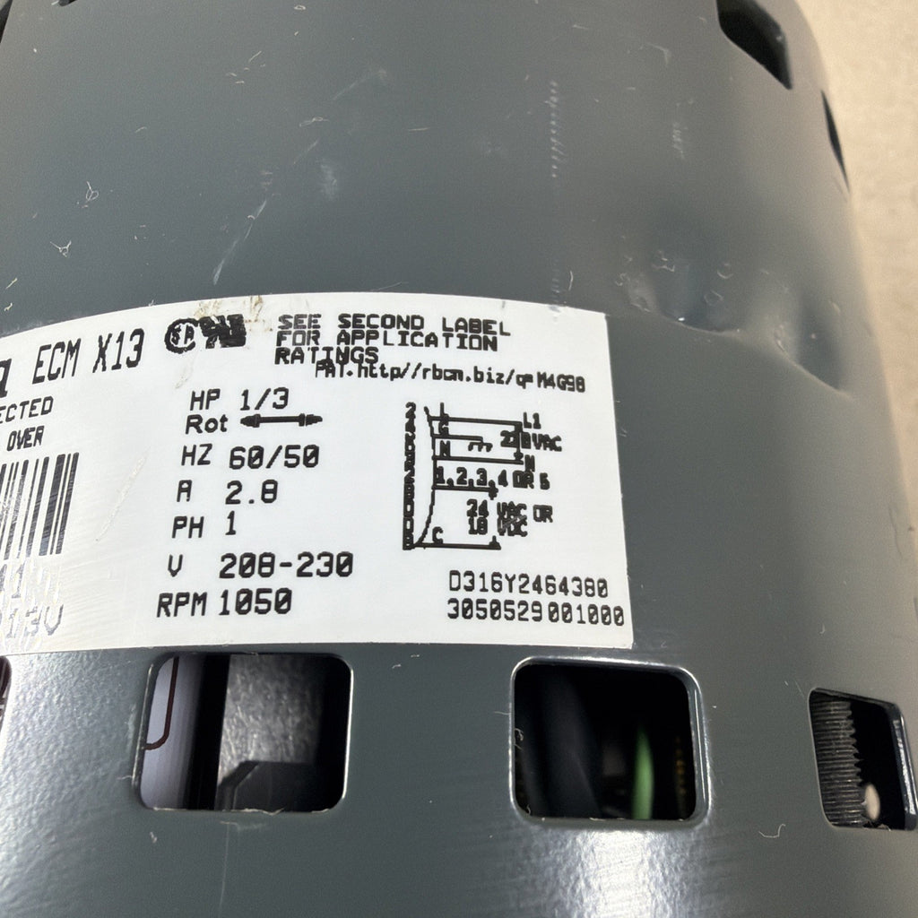 🔥 GENTEQ X13 ECM BLOWER MOTOR 5SME39DXL241 1/3HP MOT13905 FM20 X13. (J)