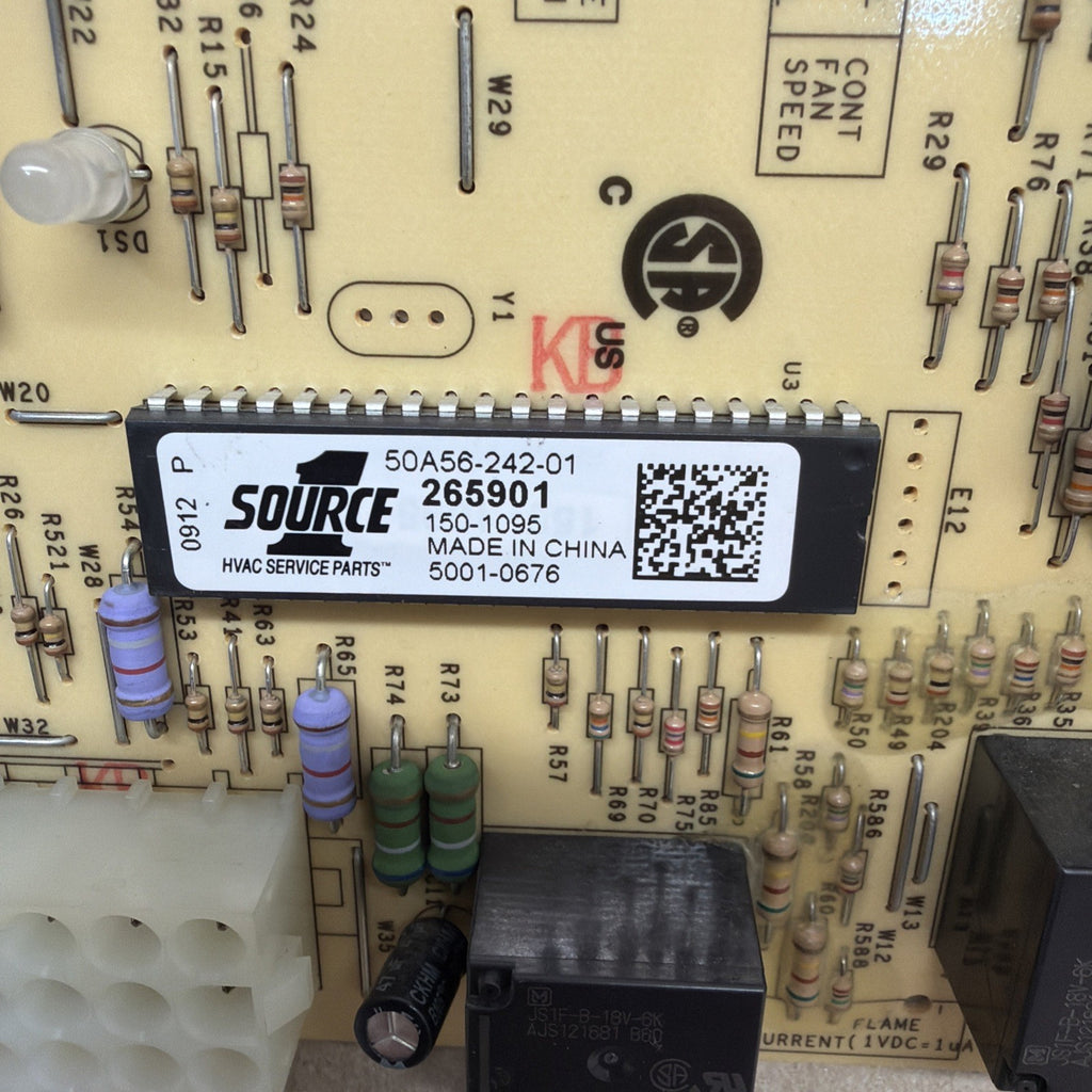 ✅ Source1 York Luxaire 265901 Furnace Control Board Emerson 50A56-242-01