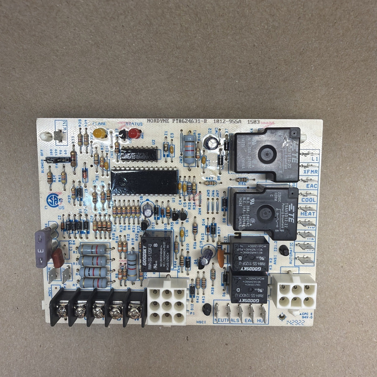 TESTED✅. 1012-83-9559B 624631-B 1012-955A control board  Nordyne Furnace