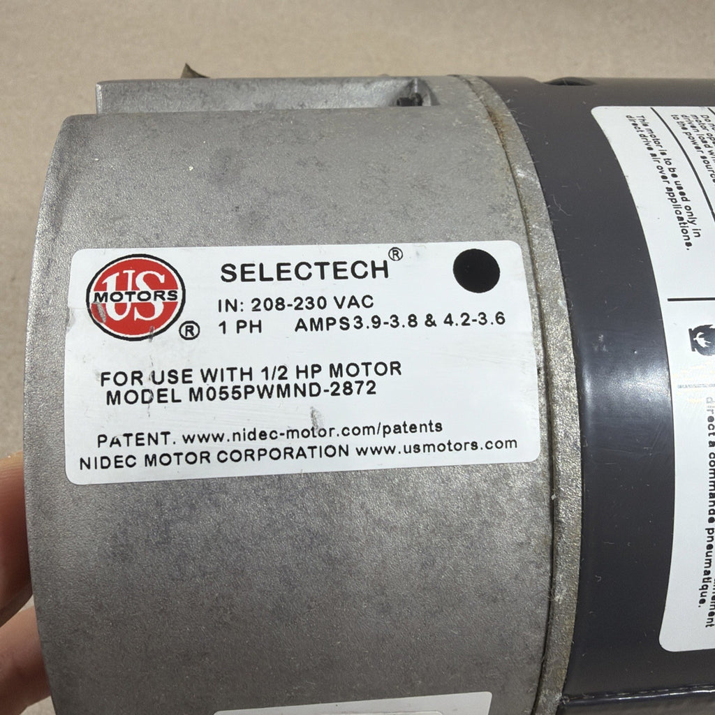 🔥🔥 US Motors M55PWMND-2872 SELECTECH Blower Motor 1/2HP Ver.585 M311ZA0479066