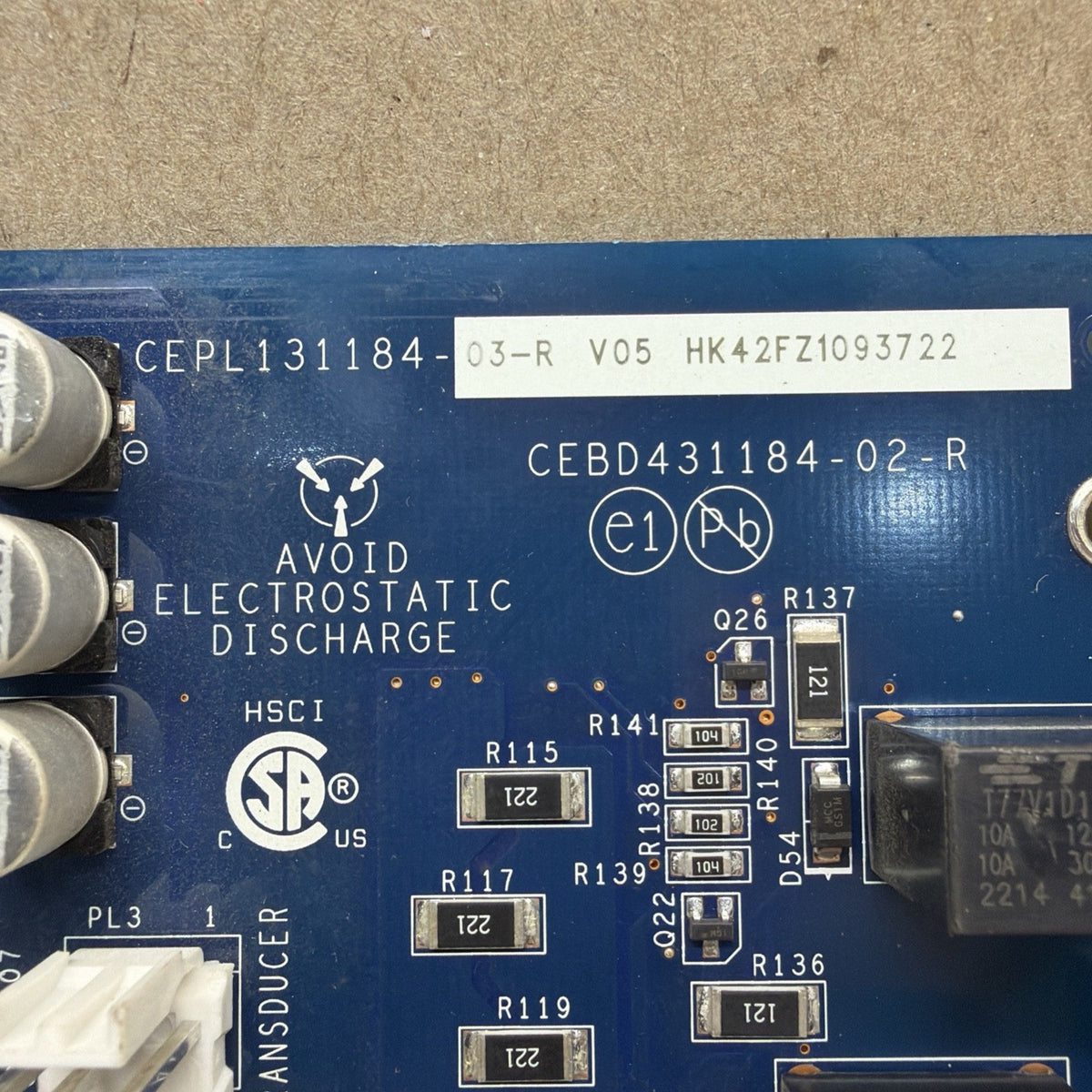 Carrier HK42FZ109 V05 Control Circuit Board CEPL131184-03-R CEBD431184-02-R