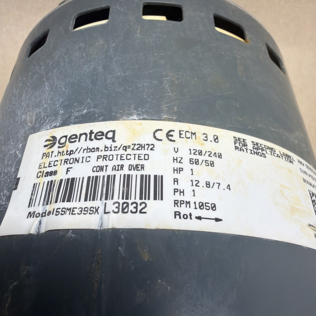 TESTED✅ Genteq ECM 3.0 Blower Motor 5SME39SXL3032 1HP 101564-02 GC07