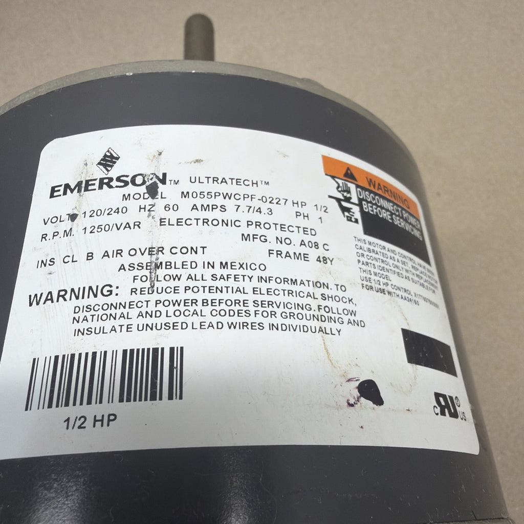 TESTED✅ Trane ULTRATECH 1/2 HP Blower Motor M055PWCPF-0227 AA24160  120/240V
