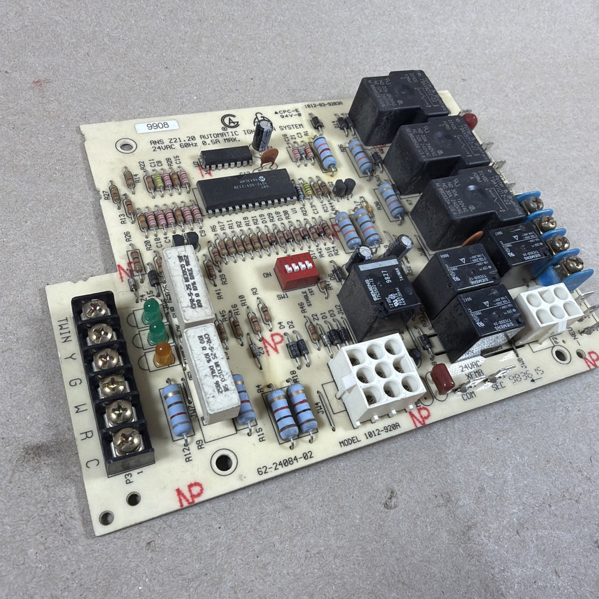 TESTED🔥 1012-83-9203A.   62-24084-02 1012-920A  control board Rheem Furnace