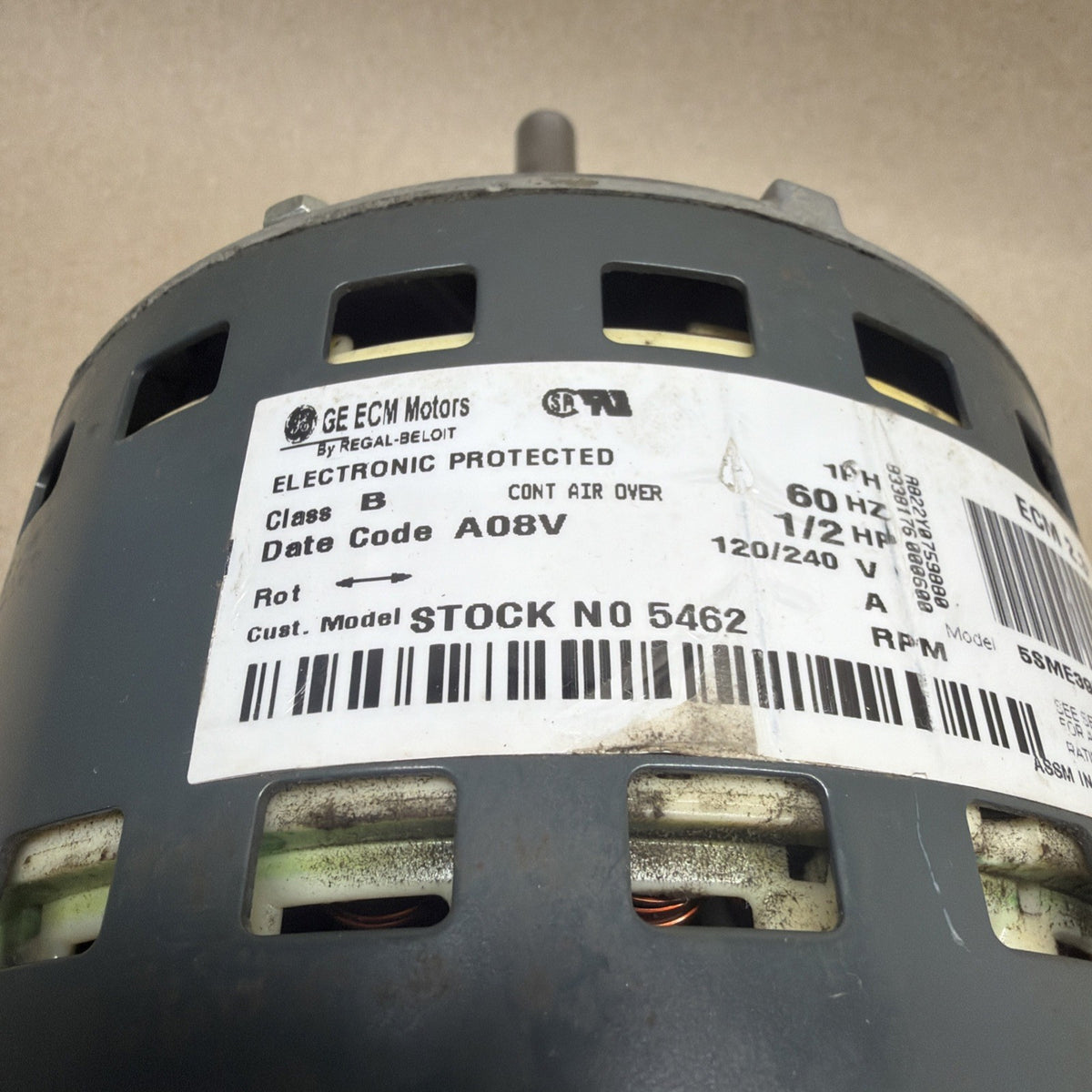 TESTED✅  ECM 1/2HP Blower Motor GE 5SME39HL0252 115V CCW CN04 RAOPS7459