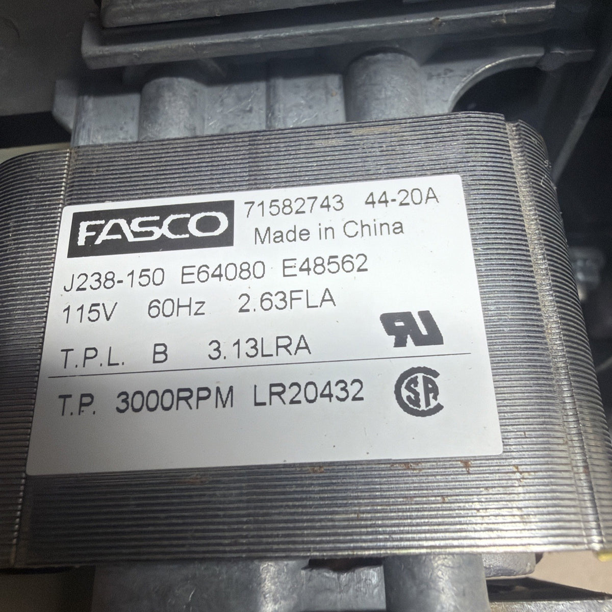 TESTED🔥 FASCO 71582743 Draft Inducer Blower Motor 70582743 J238-150 115V