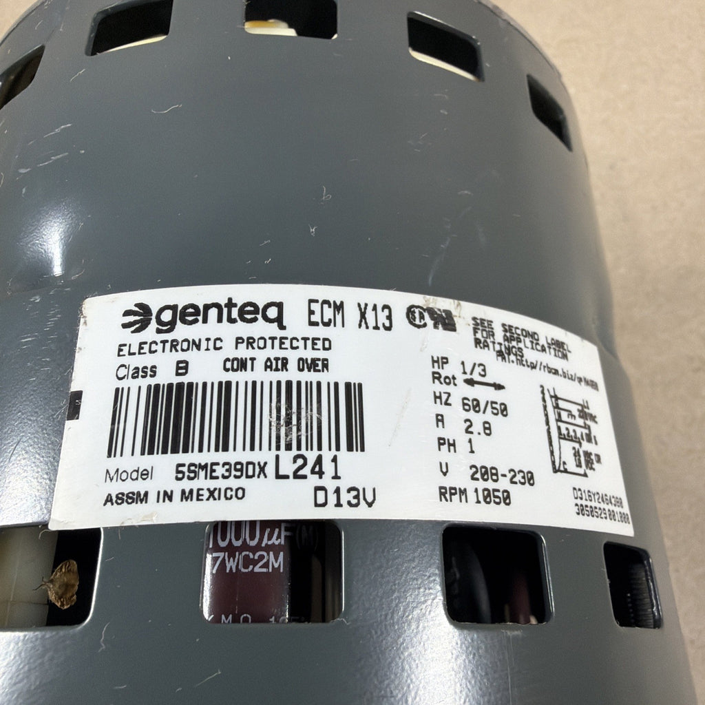 🔥 GENTEQ X13 ECM BLOWER MOTOR 5SME39DXL241 1/3HP MOT13905 FM20 X13. (J)
