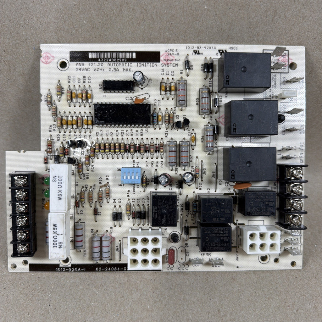 🔥 Rheem 62-24084-02 Integrated Furnace Control 1012-920A-1 1012-83-9207A