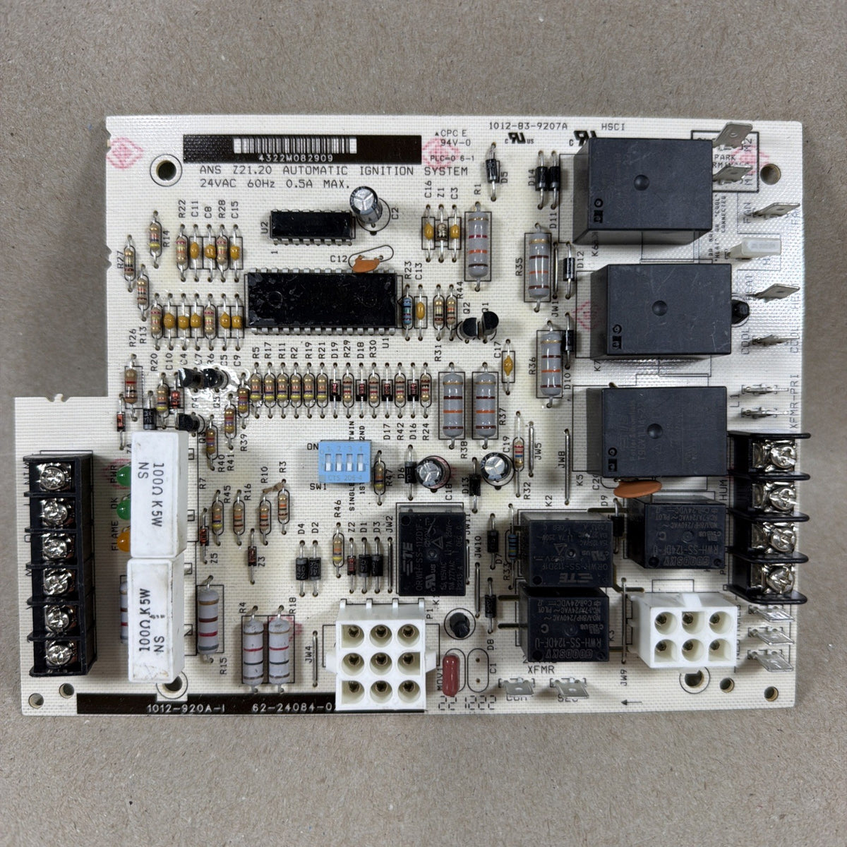 🔥 Rheem 62-24084-02 Integrated Furnace Control 1012-920A-1 1012-83-9207A