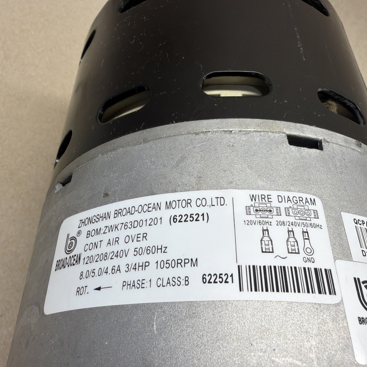 ✅ Broad-Ocean KMSAH012005 622521 ZWK763D01201 ECM Blower Motor 622621-P101003370