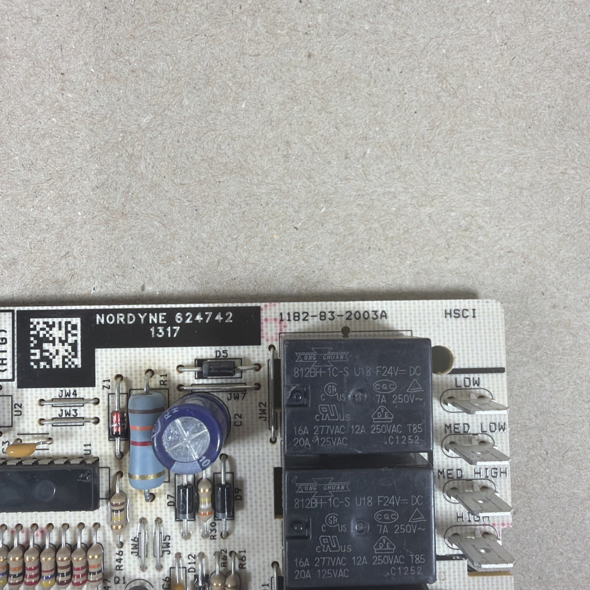 TESTED✅  1182-83-2003A NORDYNE 624742 Furnace Control Circuit Board 1182-200