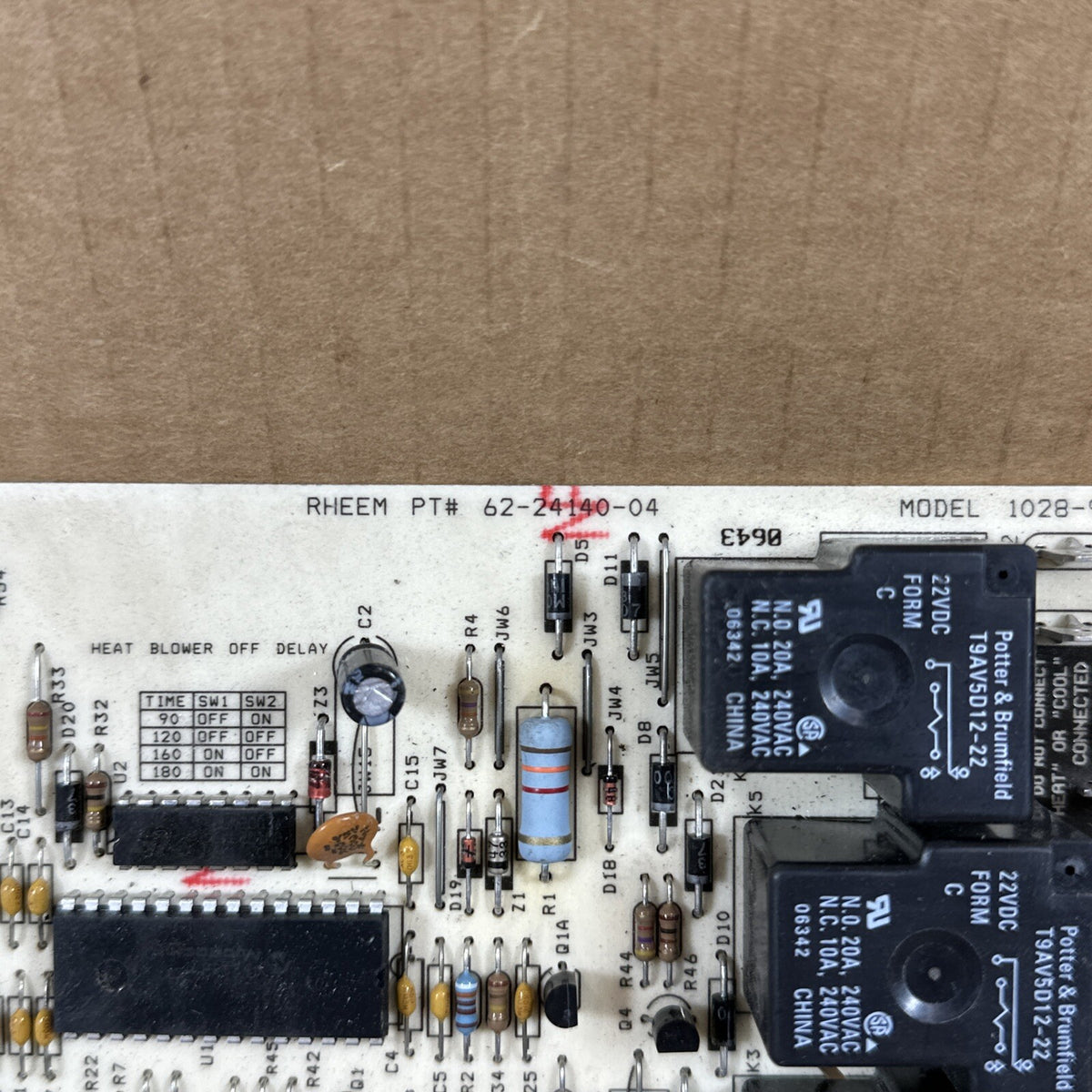 🔥 RHEEM RUDD 1028-83-9282B FURNACE CONTROL CIRCUIT BOARD 62-24140-04 1028-928