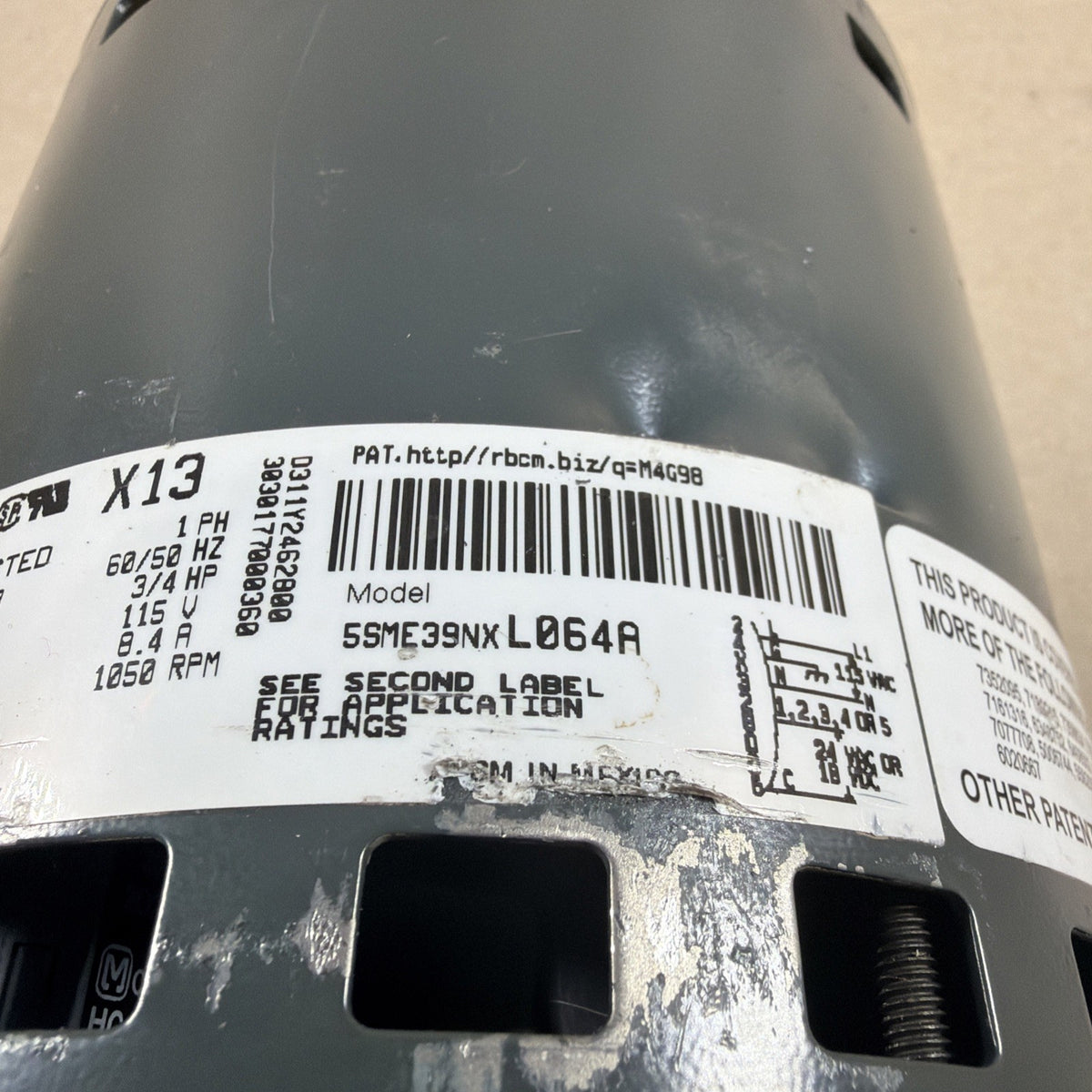 🔥🔥 Genteq 5SME39NXL064A ECM Blower Motor 3/4HP 115V X13 607363-06 81W37  FM14