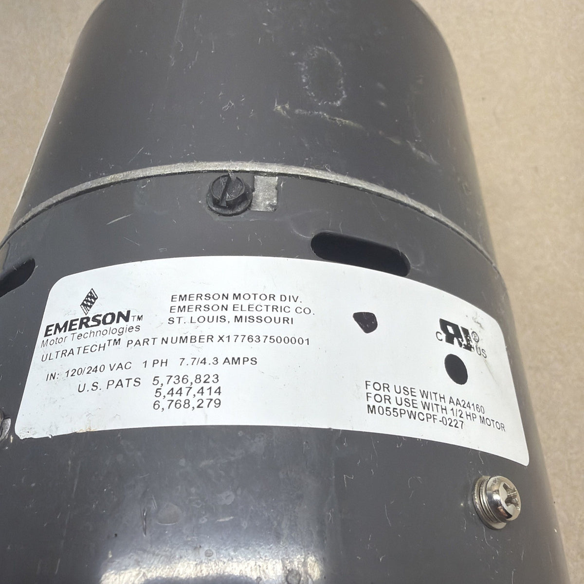TESTED✅ Trane ULTRATECH 1/2 HP Blower Motor M055PWCPF-0227 AA24160  120/240V
