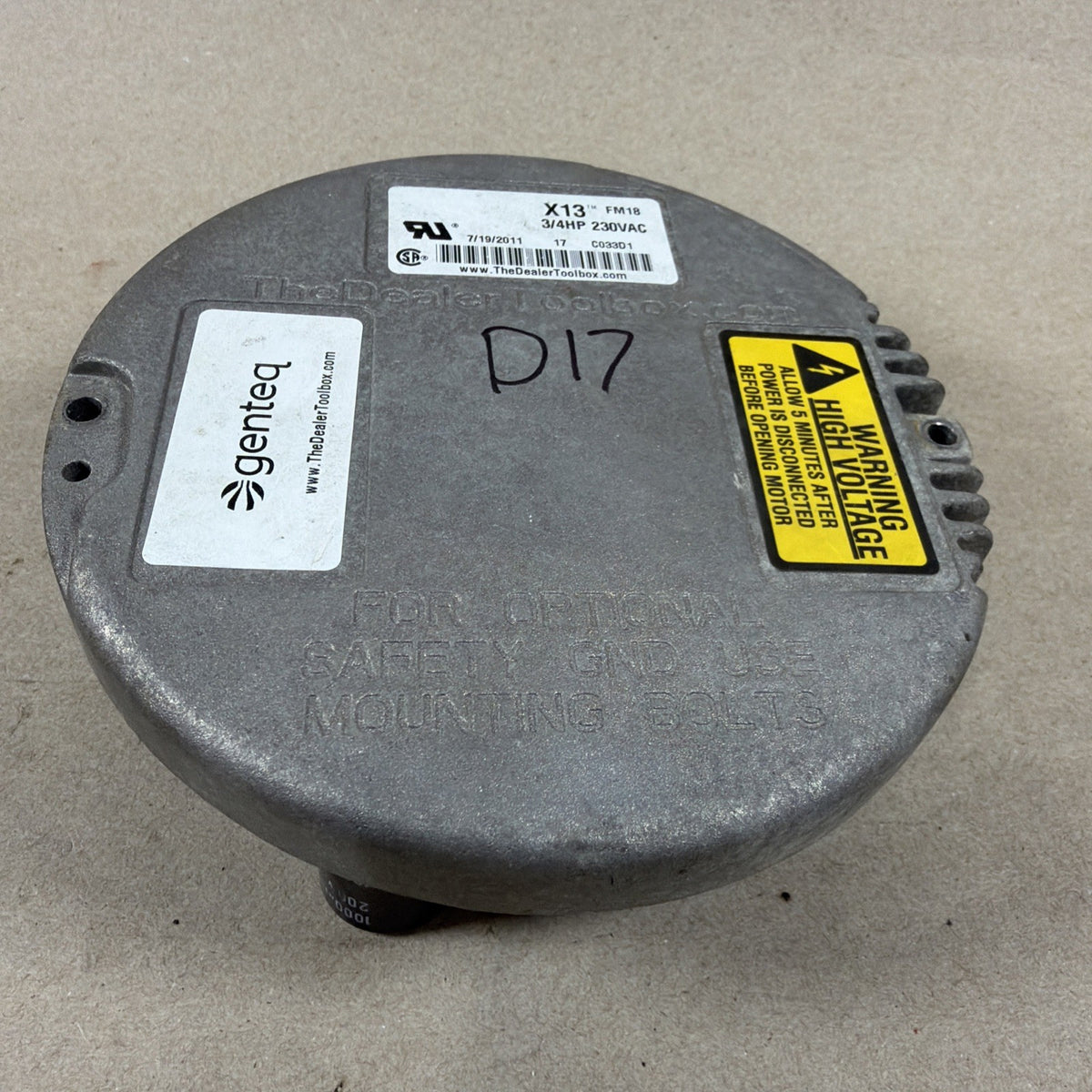 TESTED🔥 Endura  Genteq FM18 230VAC 3/4HP  Module Motor  08/06/08