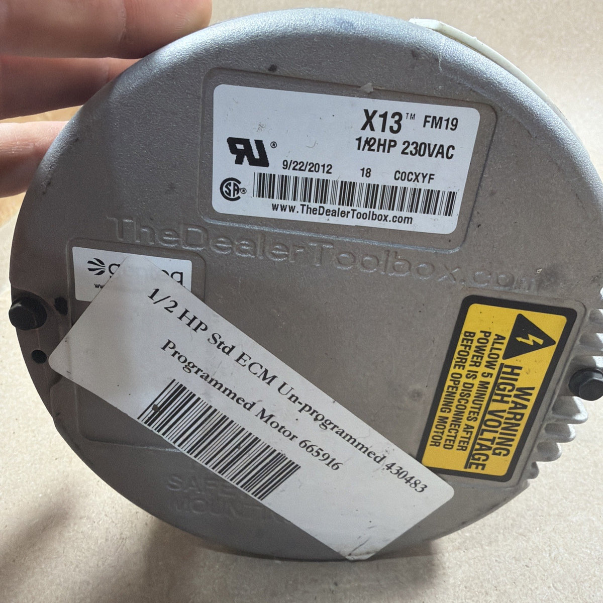 TESTED🔥 GE Genteq ECM X13 1/2 HP Blower Motor 5SME39HXL015A 430483 FM19