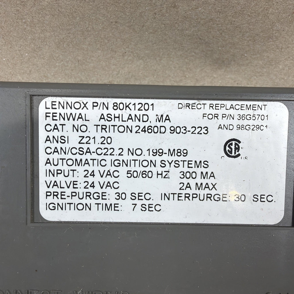 🔥🔥 LENNOX 80K1201 Ignition Control Module FENWAL 35-605903-223 36G5701 (N11)
